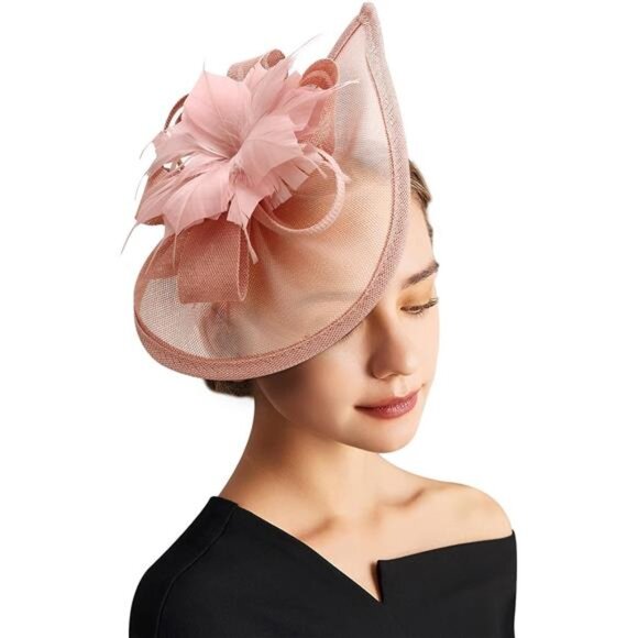 Women Fascinator Hats Tea Party Hat Vintage Pillbox Hat Headband - Picture 1 of 8